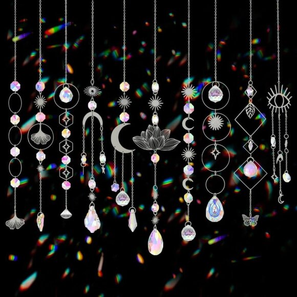 Other - Sun Catchers, 10 Pcs Crystal Suncatcher Prism Hanging Kit with Chain Rainbow Mak